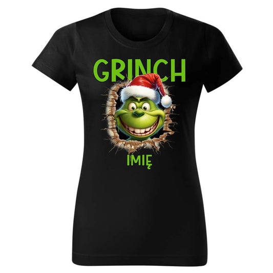 Grinch | Świąteczna koszulka damska z personalizacją BN112 - StoryCups.pl