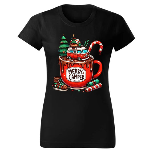 Merry Camper | Personalizowana koszulka damska świąteczna BN43 - StoryCups.pl