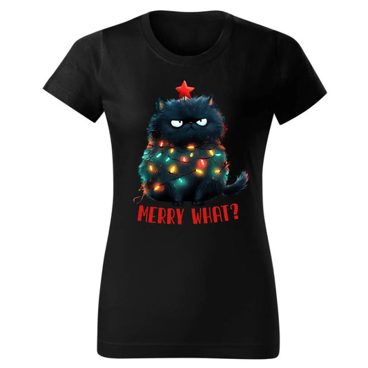 Merry what? | Świąteczna koszulka damska BN37 - StoryCups.pl