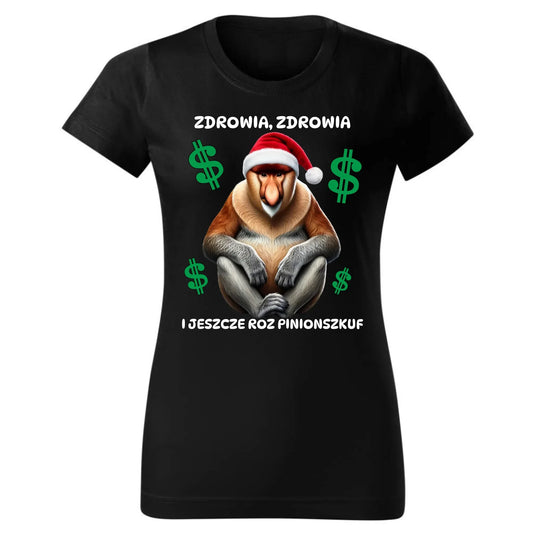 Zdrowia i pinionszkuf | Świąteczna koszulka damska BN111 - StoryCups.pl
