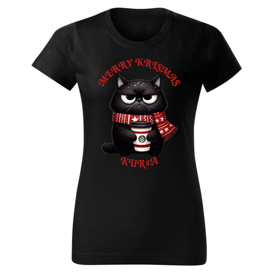 Merry krismas | Świąteczna koszulka damska BN34 - StoryCups.pl