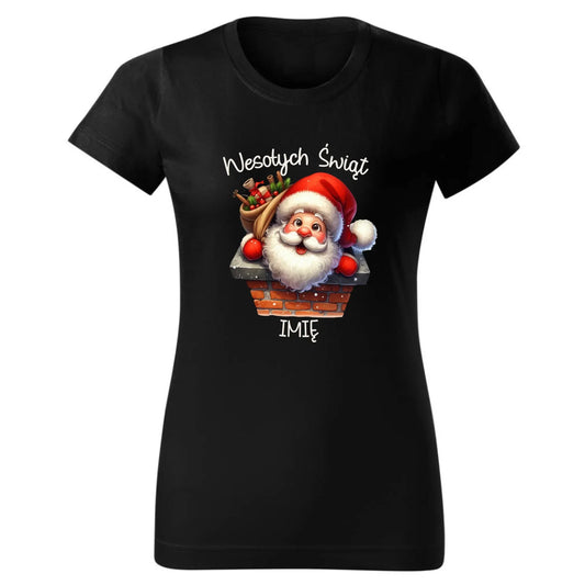 Mikołaj | Świąteczna koszulka damska z imieniem BN08 - StoryCups.pl