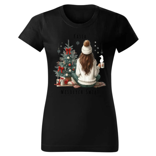 Love Winter | Świąteczna koszulka damska personalizacja BN15 - StoryCups.pl