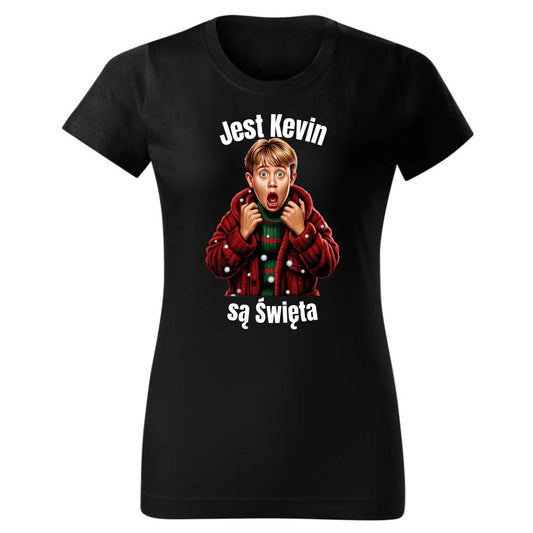 Jest Kevin, są święta | Świąteczna koszulka damska BN27 - StoryCups.pl