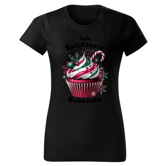 Świąteczna Babeczka | Personalizowana koszulka damska na święta BN30 - StoryCups.pl