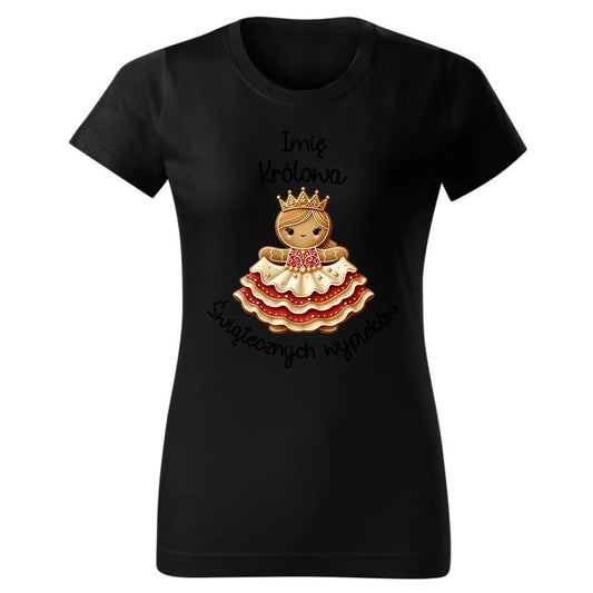 Królowa świątecznych wypieków imię | Świąteczna koszulka damska BN28 - StoryCups.pl