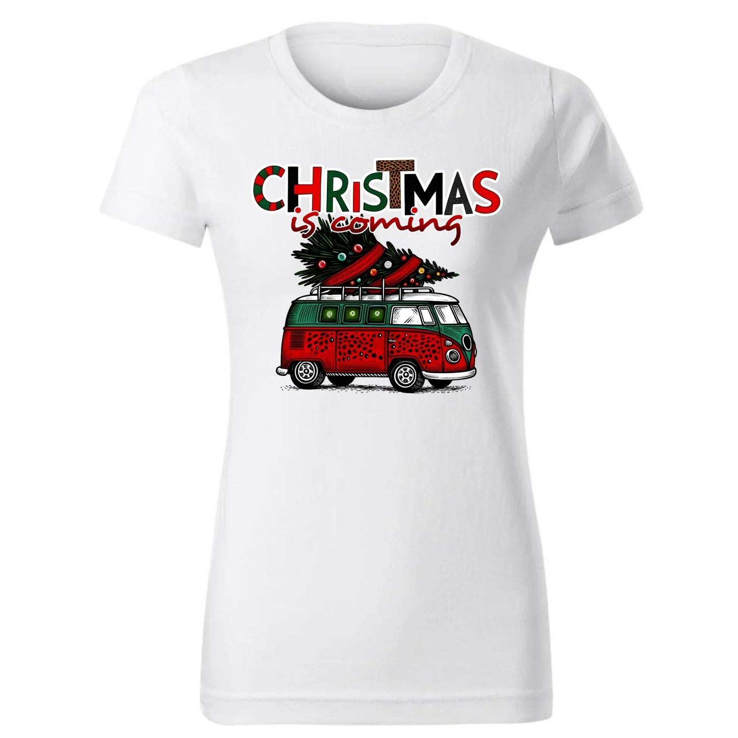 Christmas is coming | Świąteczna koszulka damska BN42 - StoryCups.pl