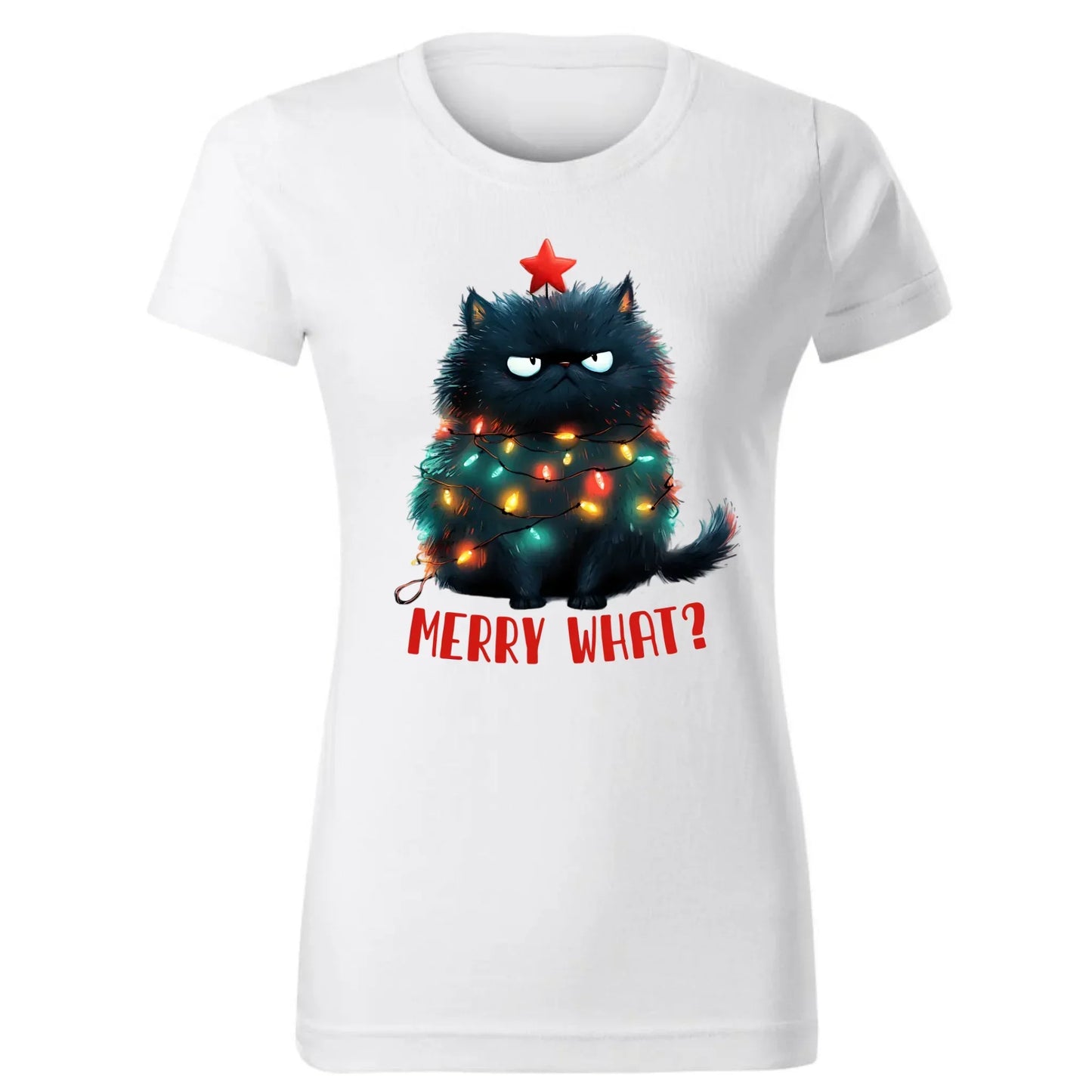 Merry what? | Świąteczna koszulka damska BN37 - StoryCups.pl