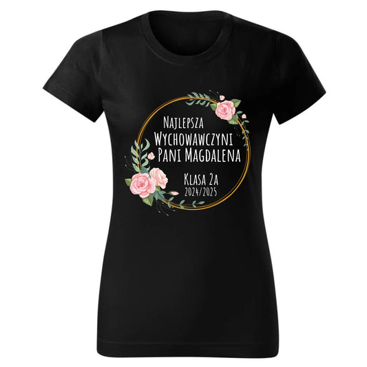 Najlepsza Wychowawczyni personalizacja | Koszulka damska dla nauczycielki N02 - StoryCups.pl