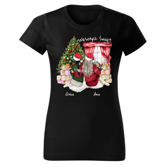 Personalizowane przyjaciółki Święta 3 osoby | Koszulka damska na prezent P06 - StoryCups.pl