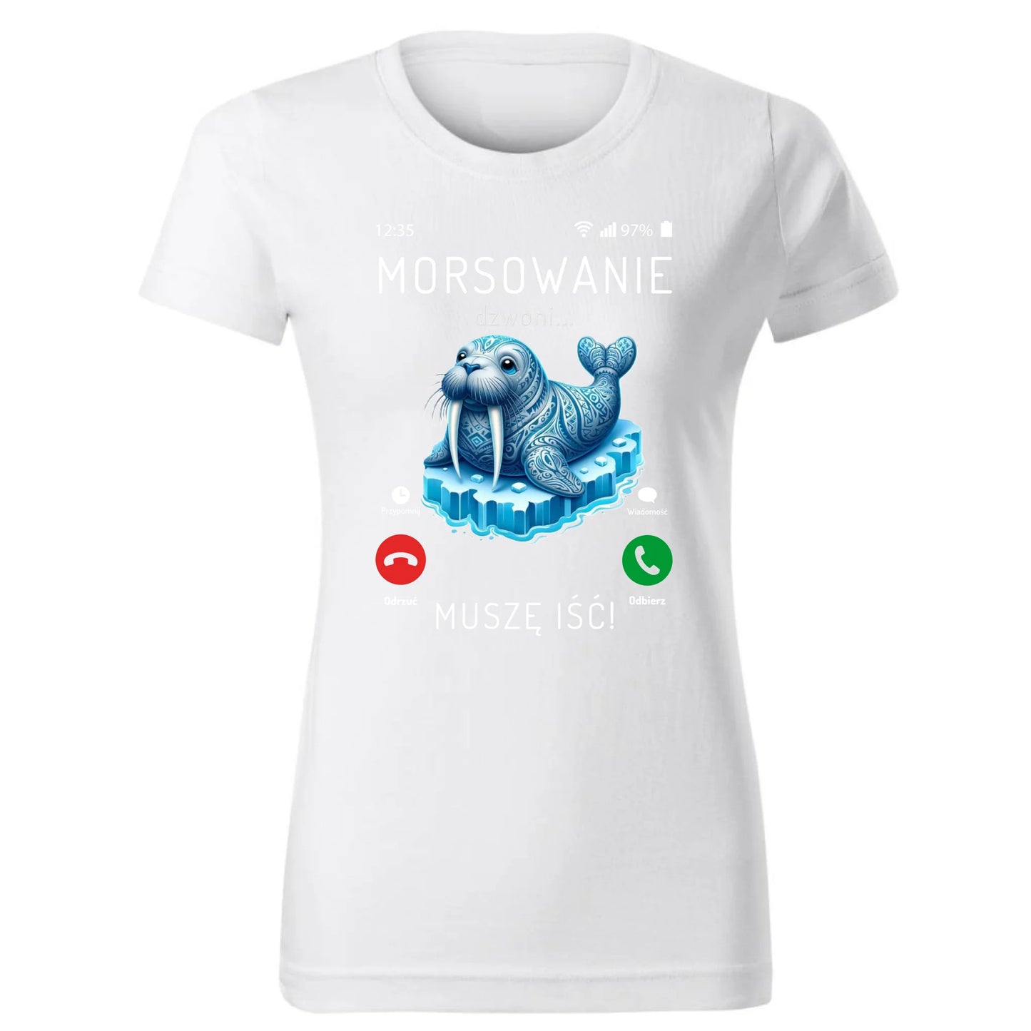 Morsowanie dzwoni muszę iść | Koszulka damska mors HM04 - StoryCups.pl
