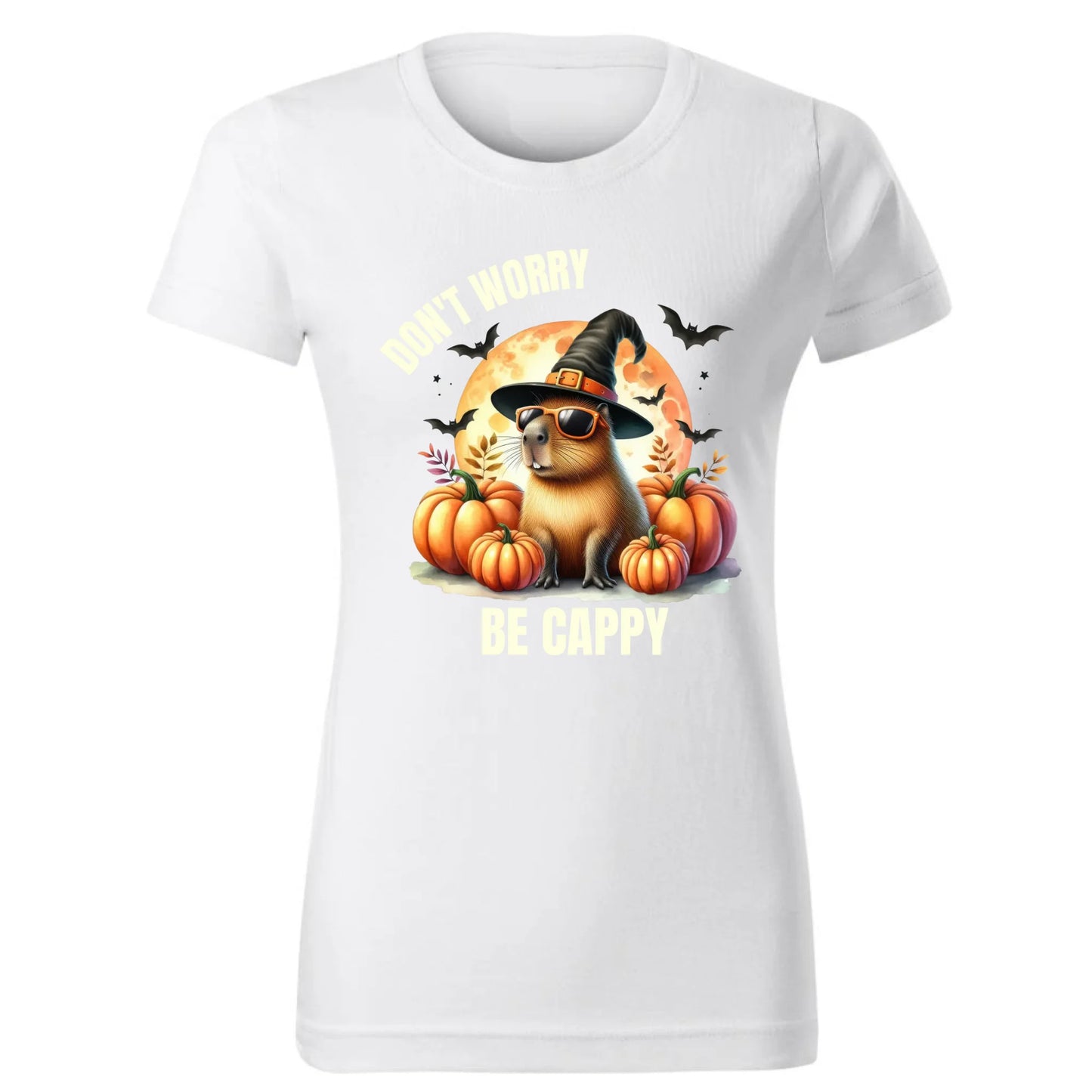Biała koszulka z nadrukiem HALLOWEEN na prezent