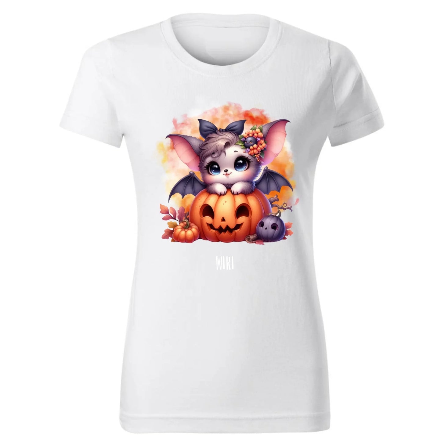 Biała koszulka z nadrukiem HALLOWEEN na prezent