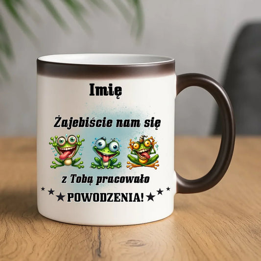 Żajebiście nam się z Tobą pracowało | Kubek magiczny na odejście z pracy OP10 - StoryCups.pl