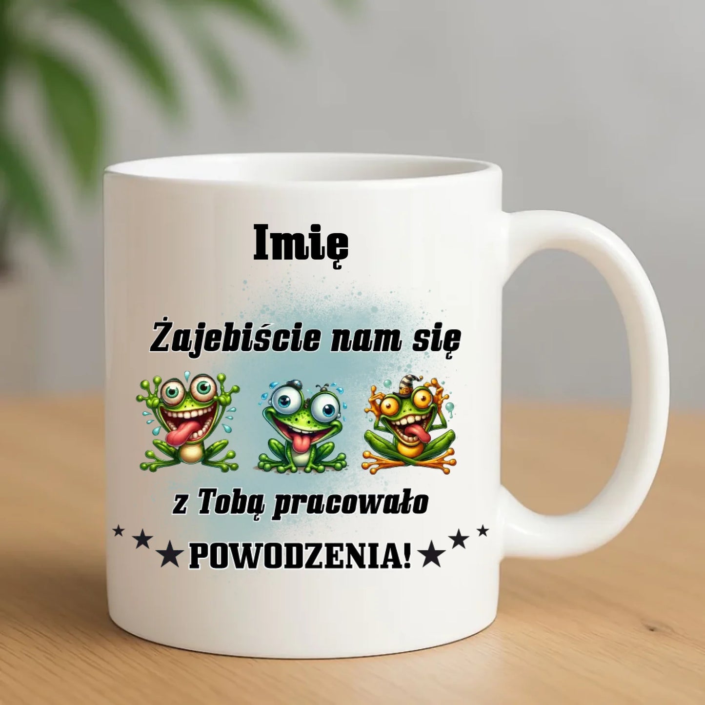 Kubek z nadrukiem prezent na odejście z pracy POŻEGNANIE AWANS