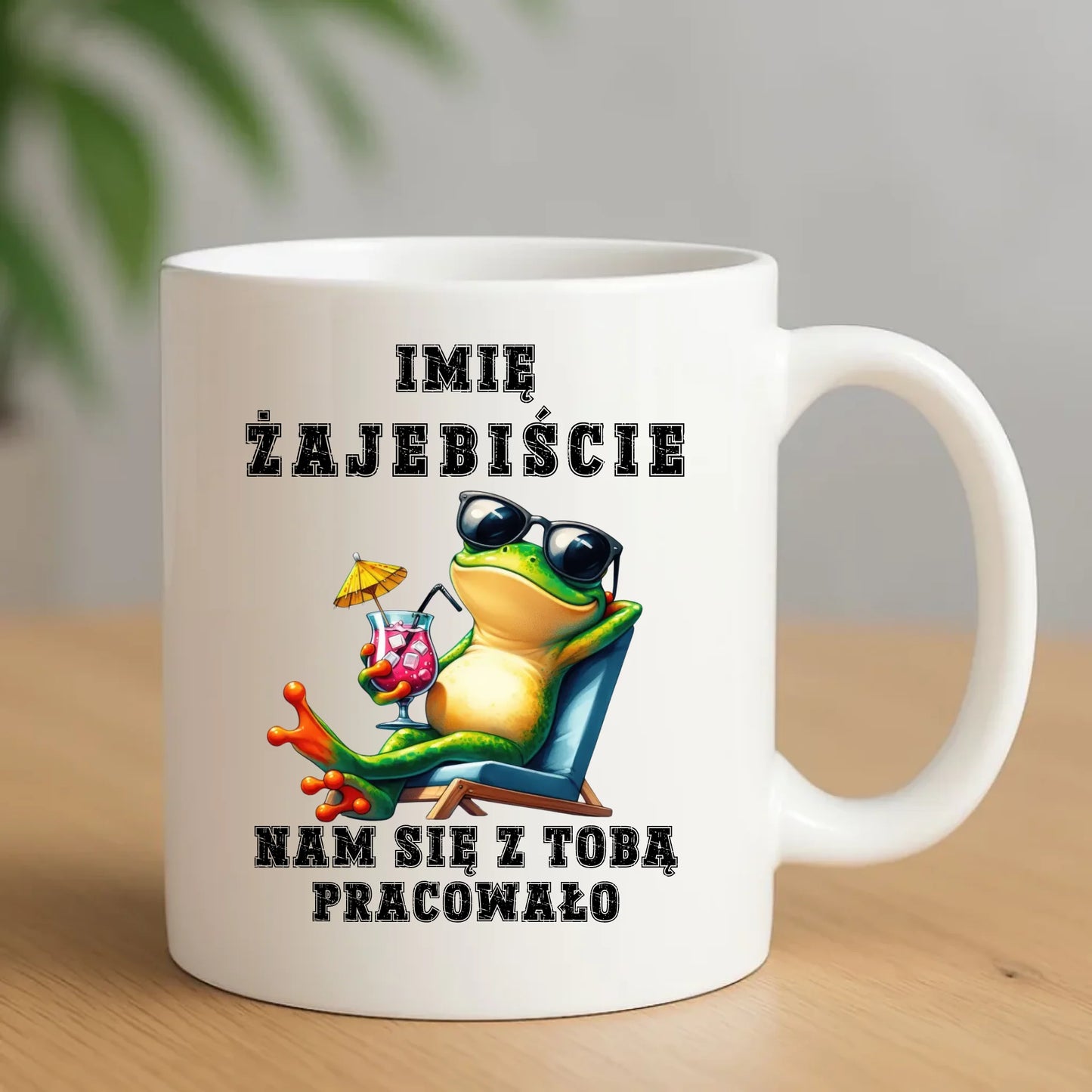 Kubek z nadrukiem prezent na odejście z pracy POŻEGNANIE AWANS