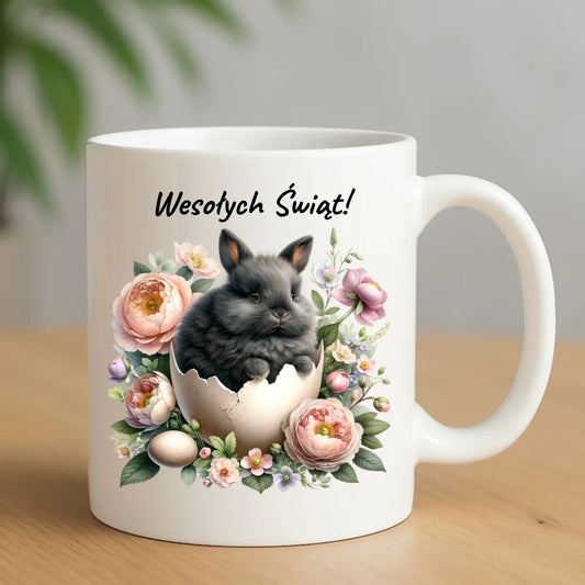 Zajączek w pisance | Kubek na Wielkanoc WN03 - StoryCups.pl
