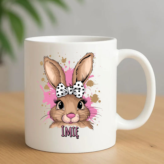 Słodki zajączek imię | Kubek na Wielkanoc WN08 - StoryCups.pl