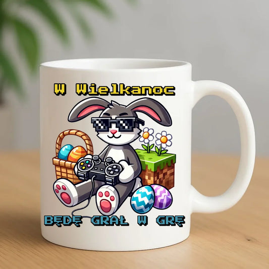 Zajączek Minecraft | Kubek Wielkanocny WN22 - StoryCups.pl