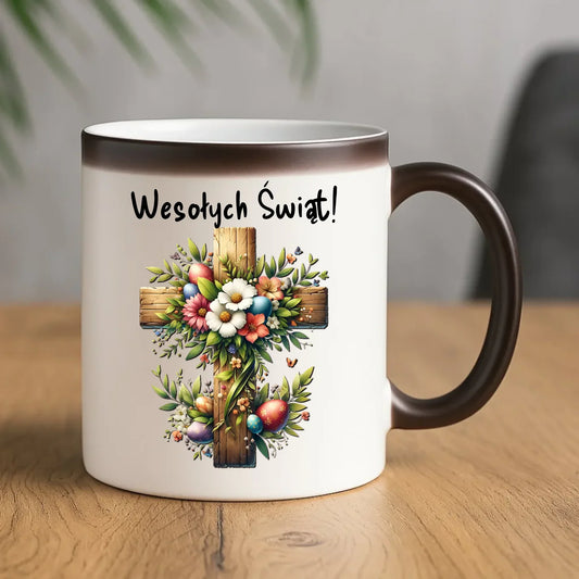 Krzyż | Kubek magiczny na Wielkanoc WN02 - StoryCups.pl