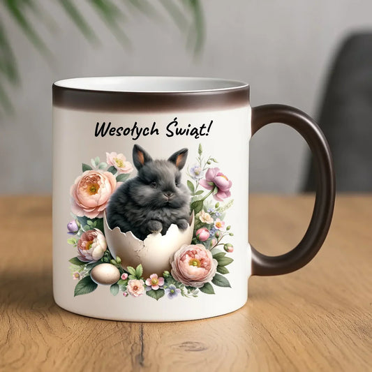 Zajączek w pisance | Kubek magiczny na Wielkanoc WN03 - StoryCups.pl