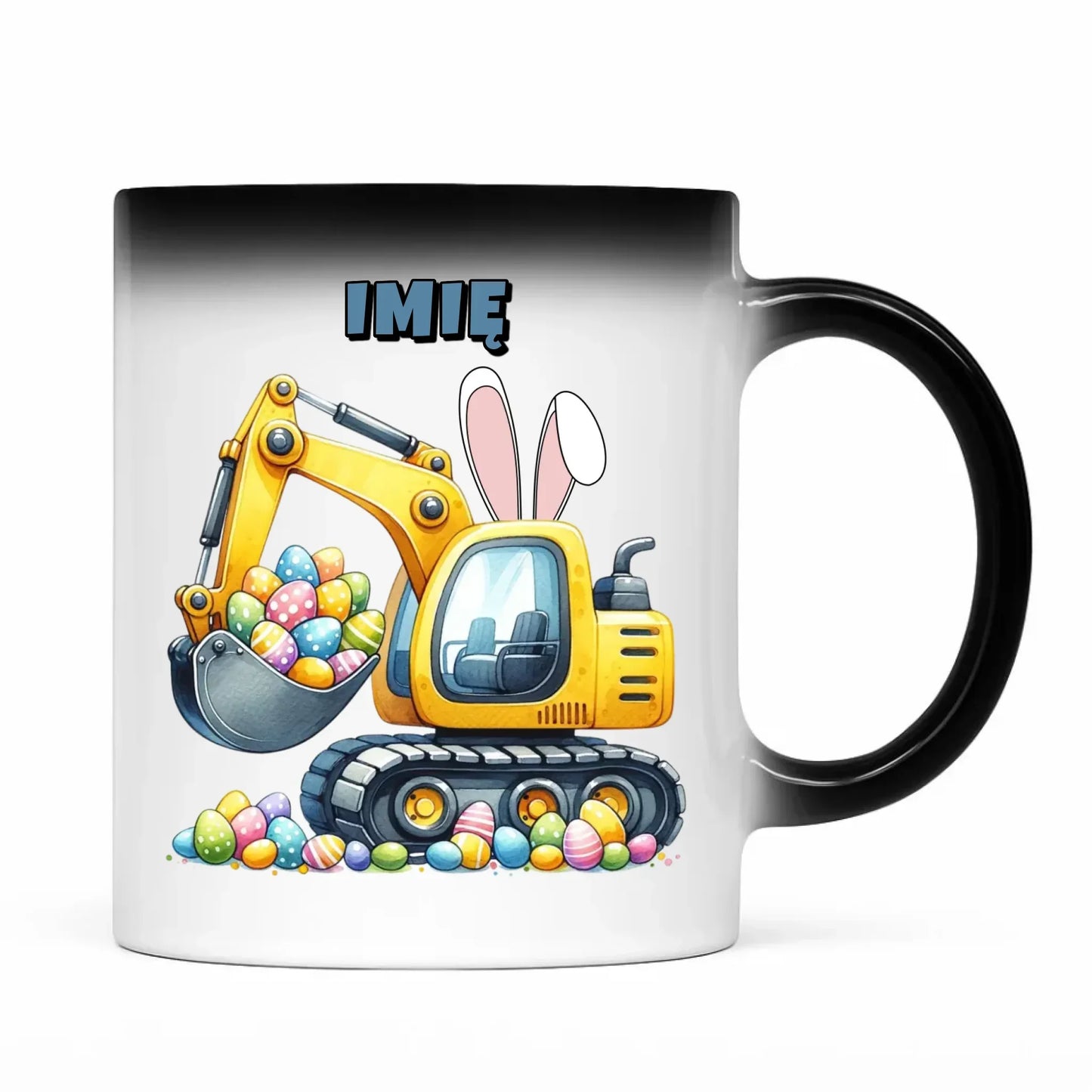 Koparka | Kubek magiczny na Wielkanoc WN17 - StoryCups.pl