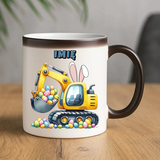 Koparka | Kubek magiczny na Wielkanoc WN17 - StoryCups.pl