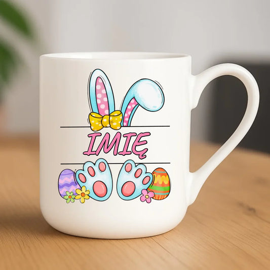 Zajączek Wielkanocny imię | Kubek elegant na Wielkanoc WN15 - StoryCups.pl