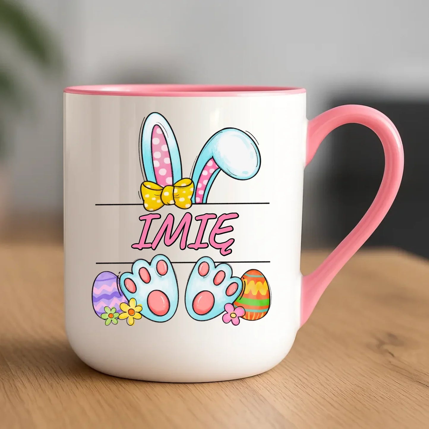 Zajączek Wielkanocny imię | Kubek elegant na Wielkanoc WN15 - StoryCups.pl