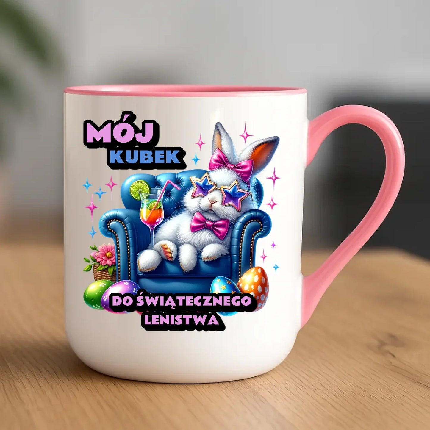 Mój kubek do świątecznego lenistwa | Kubek elegant na Wielkanoc WN30 - StoryCups.pl