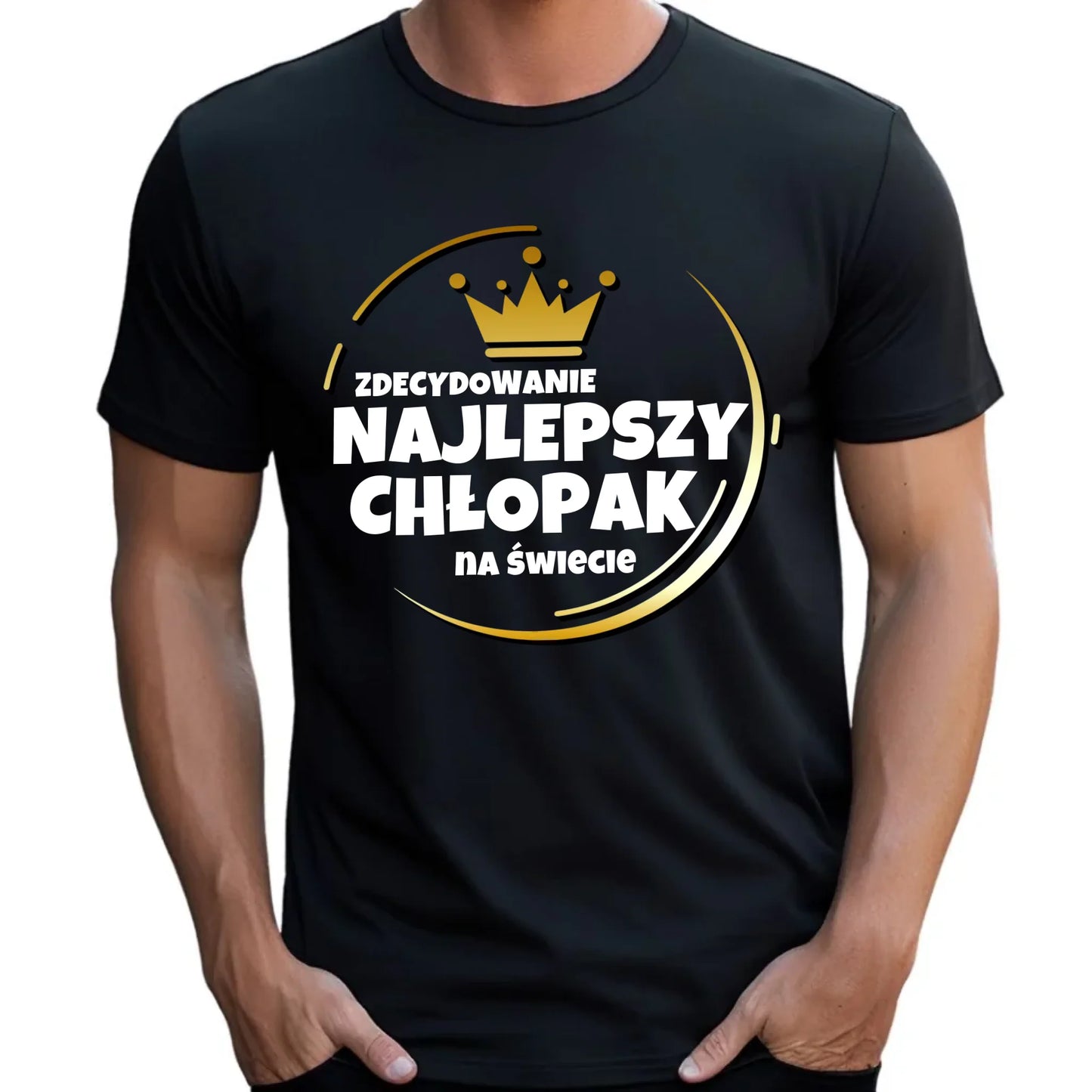 Prezent dla chłopaka koszulka męska z nadrukiem DZIEŃ CHŁOPAKA CHŁOPAK