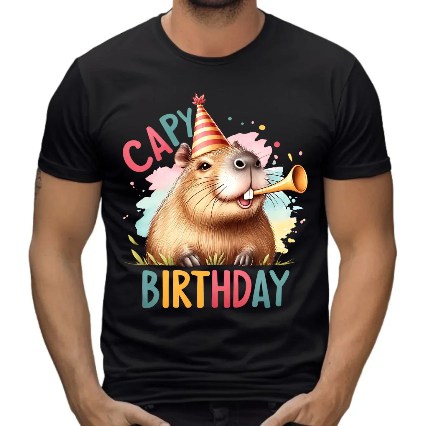 Capy Birthday kapibara | Koszulka męska na urodziny U21 - StoryCups.pl