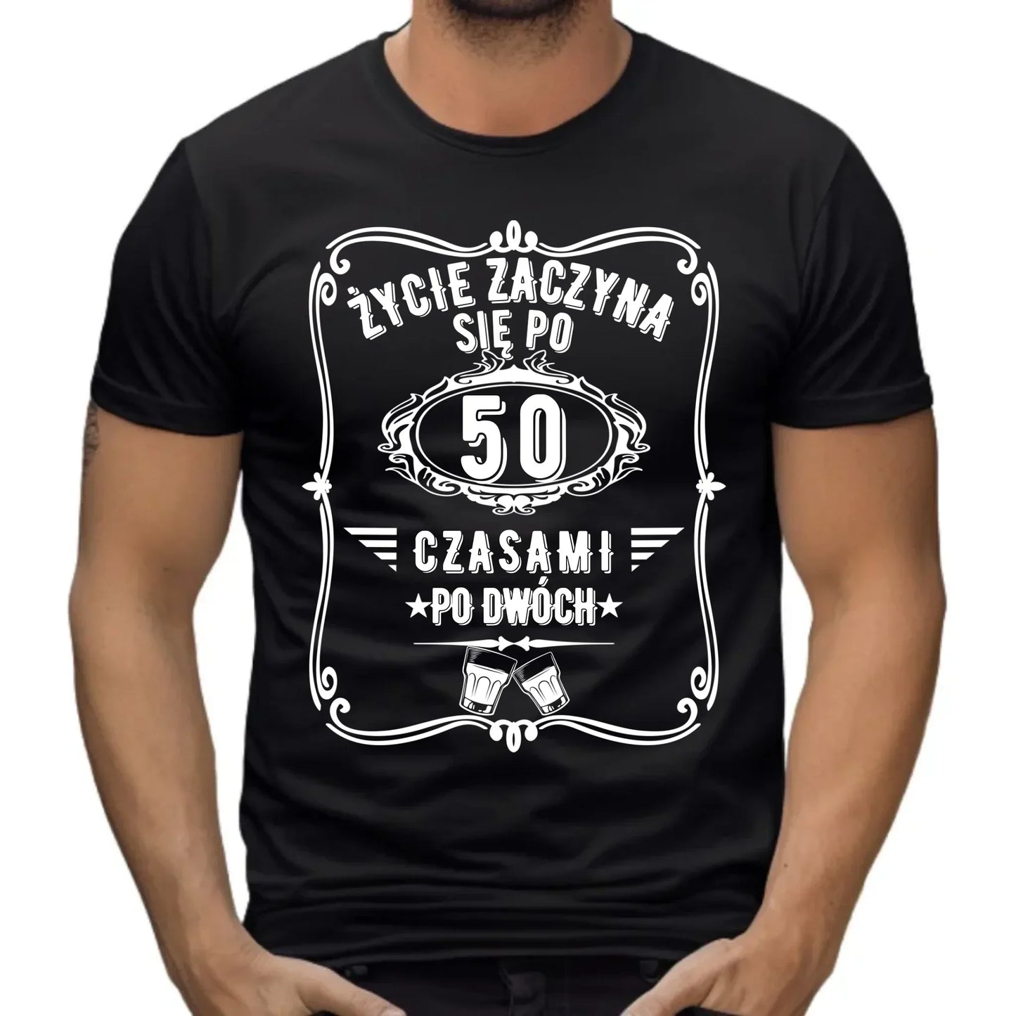 Życie zaczyna się po 50 | Koszulka męska na 50 urodziny U12 - StoryCups.pl