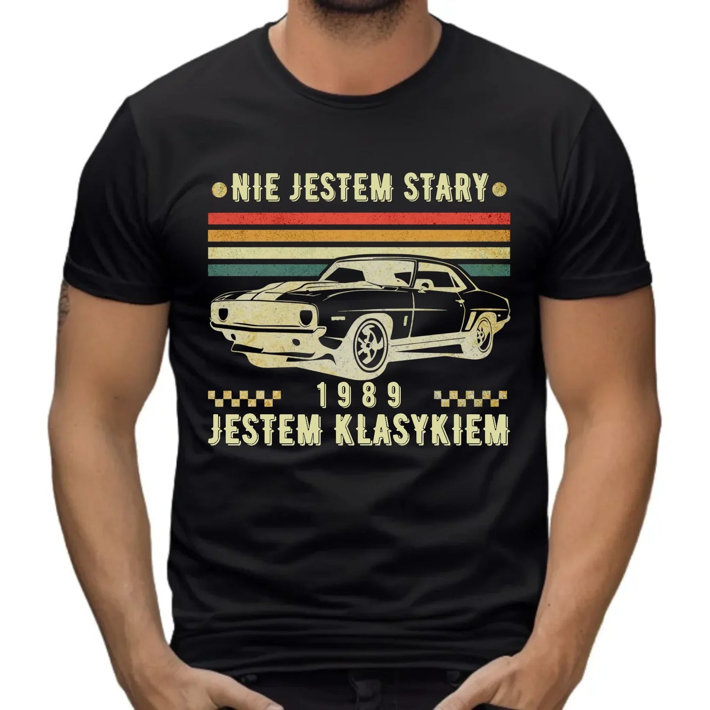Nie jestem stary, jestem klasykiem | Personalizowana koszulka męska na urodziny U22 - StoryCups.pl
