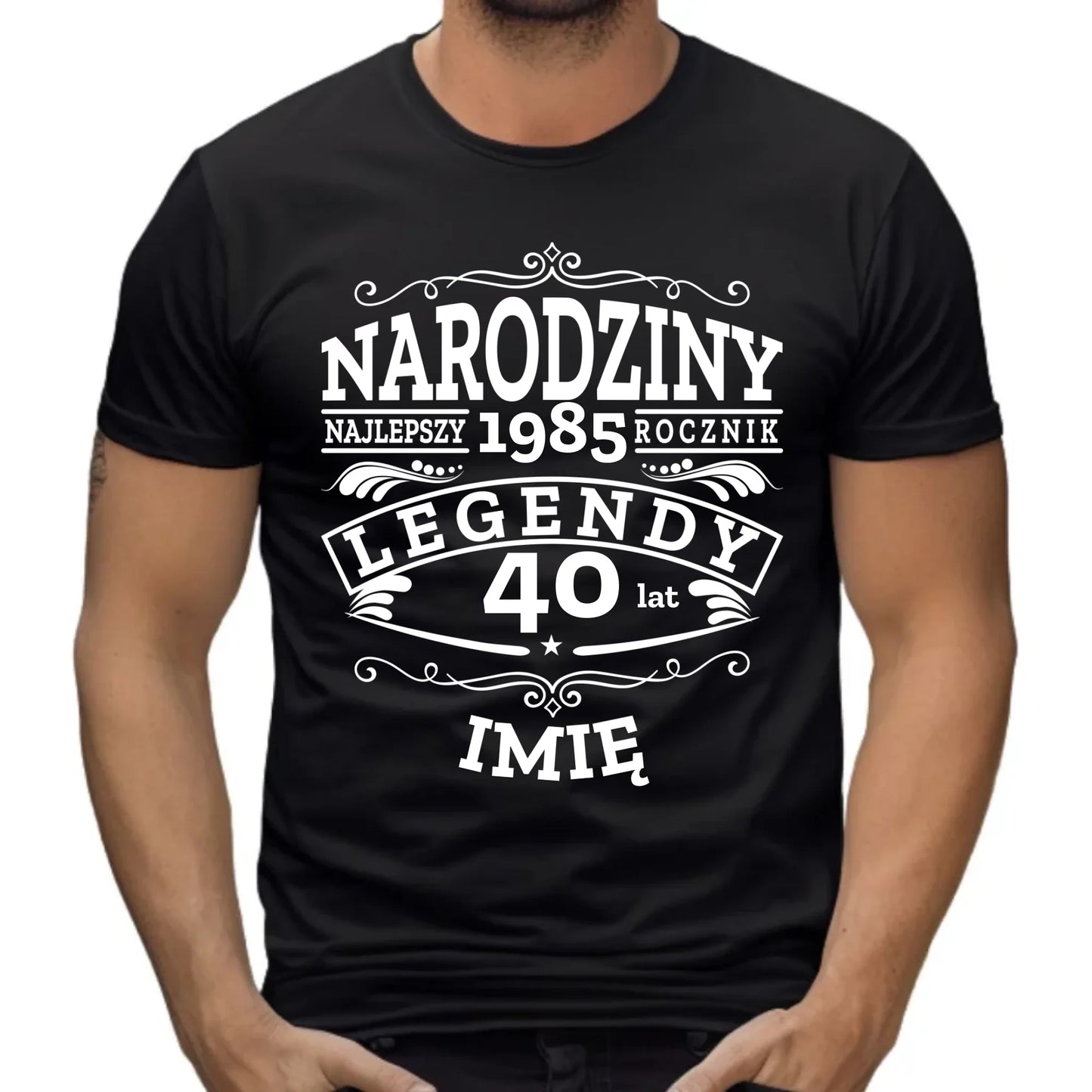Prezent na urodziny dla niego koszulka męska z nadrukiem URODZINY