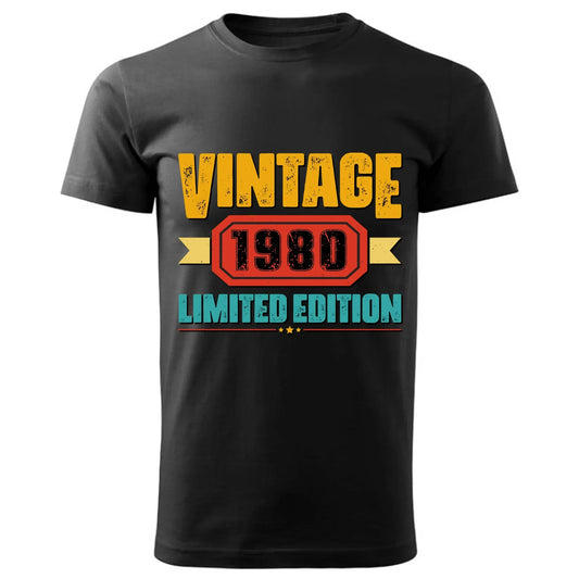 Vintage Limited Edition (data) | Koszulka męska na urodziny U29 - StoryCups.pl
