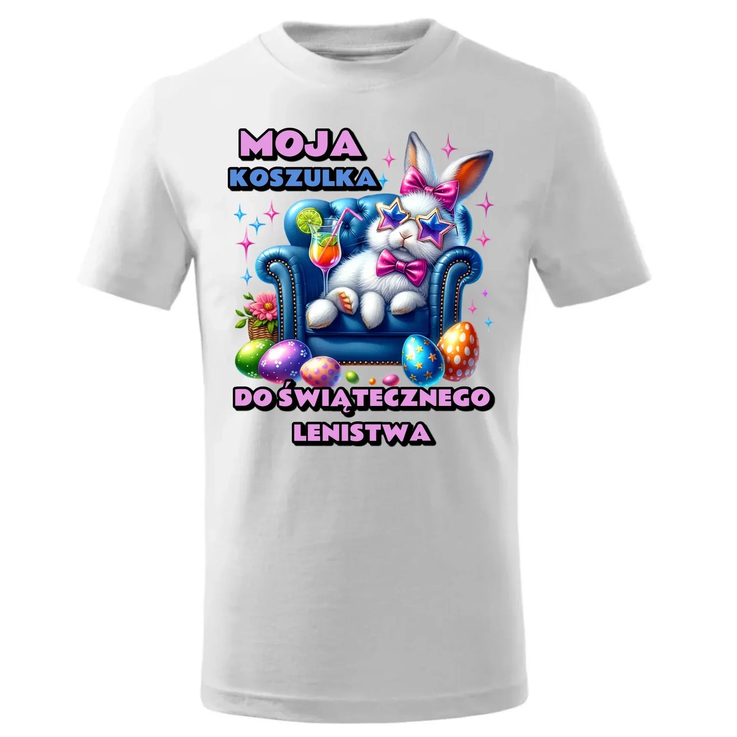 Koszulka do świątecznego lenistwa | Koszulka dla dziewczynki na Wielkanoc WN30 - StoryCups.pl