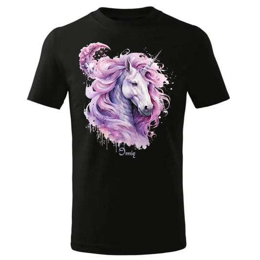 Różowy jednorożec | Personalizowana koszulka dla dziewczynki DD15 - StoryCups.pl