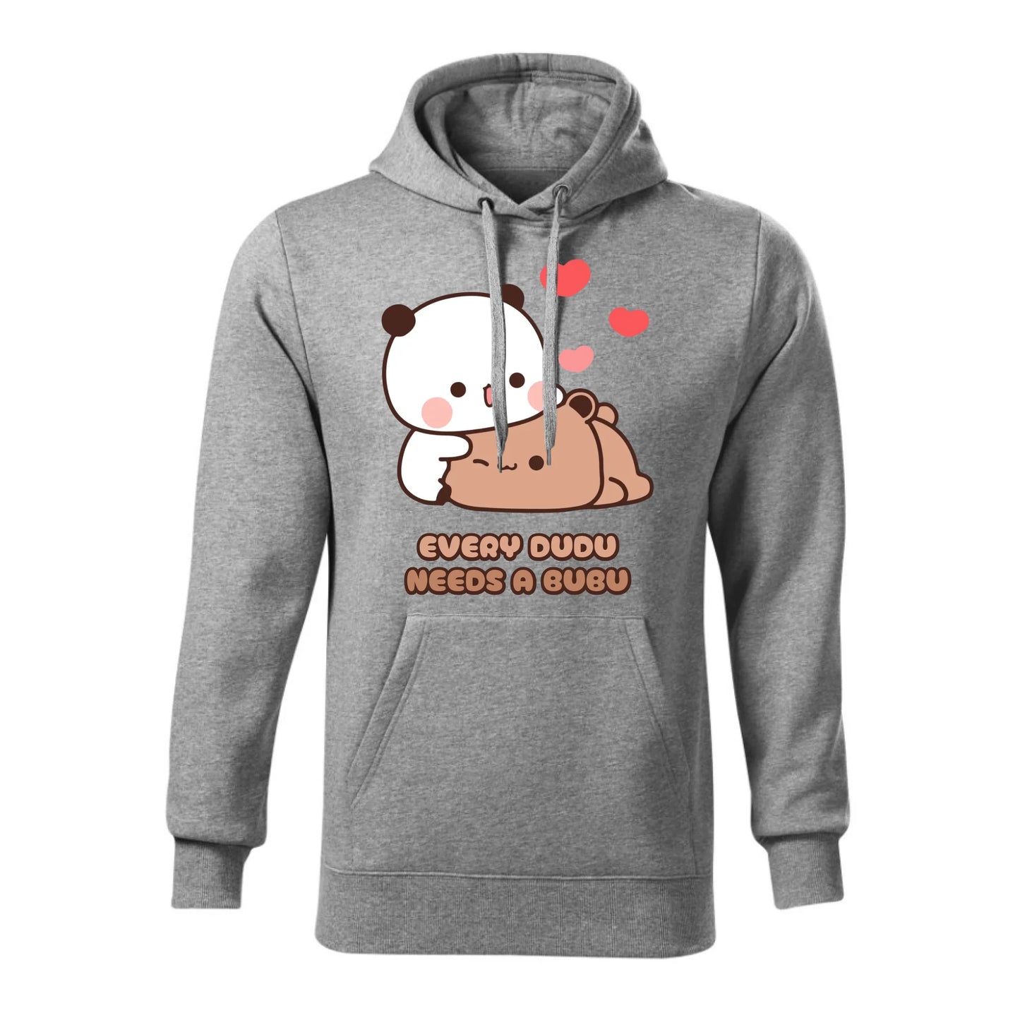 Personalizowana jesienna bluza z kapturem na prezent - szara - nadruk - hoodie