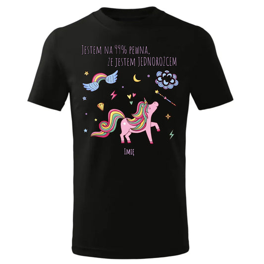 Na 99% jestem jednorożcem | Koszulka dziecięca DD12 - StoryCups.pl