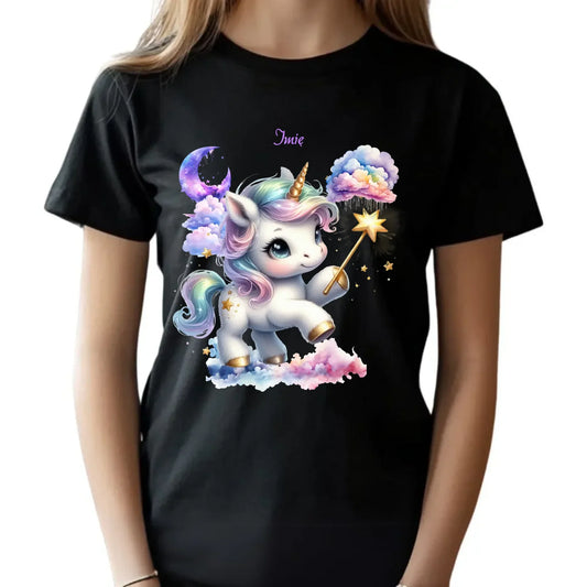 Jednorożec | Personalizowana koszulka dla dziewczynki DD14 - StoryCups.pl