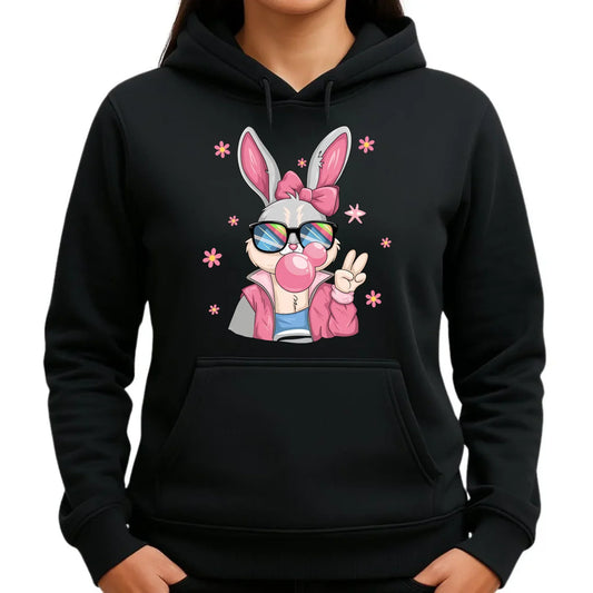 Różowy króliczek | Bluza damska z kapturem na Wielkanoc WN35 - StoryCups.pl