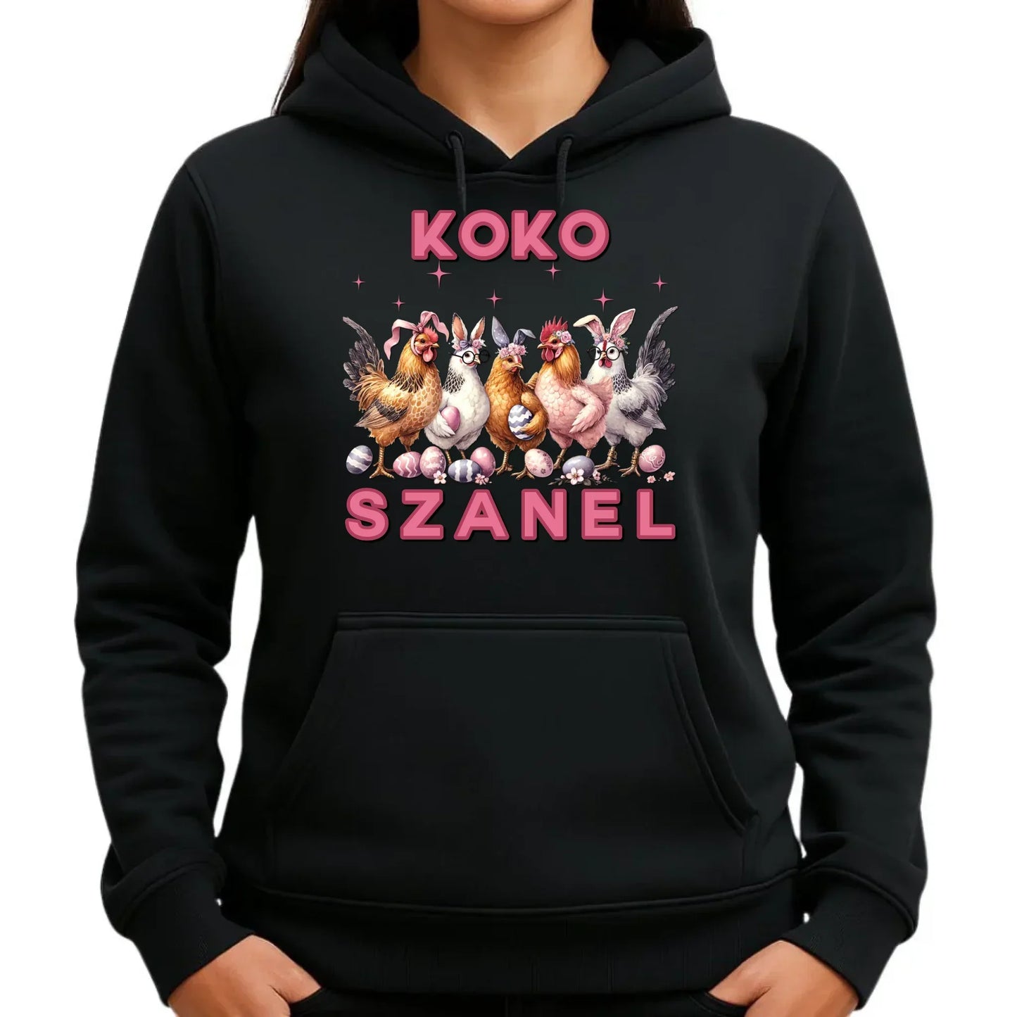 Koko szanel | Wielkanocna bluza damska z kapturem WN23 - StoryCups.pl