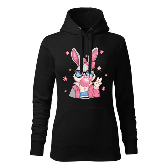 Różowy króliczek | Bluza damska z kapturem na Wielkanoc WN35 - StoryCups.pl