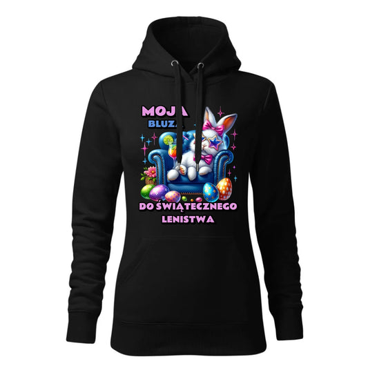 Bluza do świątecznego lenistwa | Bluza damska z kapturem na Wielkanoc WN30 - StoryCups.pl