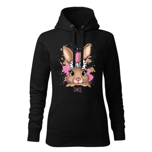 Słodki zajączek imię | Bluza damska z kapturem na Wielkanoc WN08 - StoryCups.pl