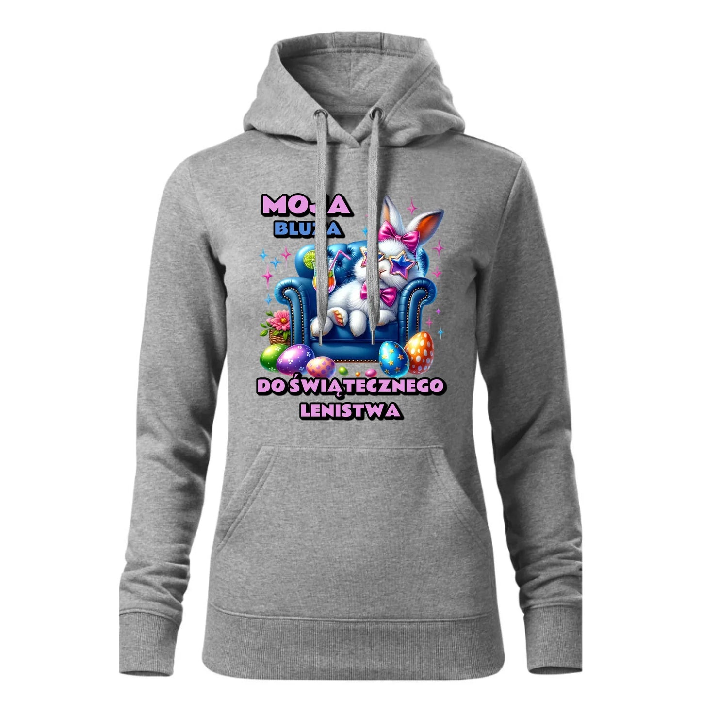 Bluza do świątecznego lenistwa | Bluza damska z kapturem na Wielkanoc WN30 - StoryCups.pl