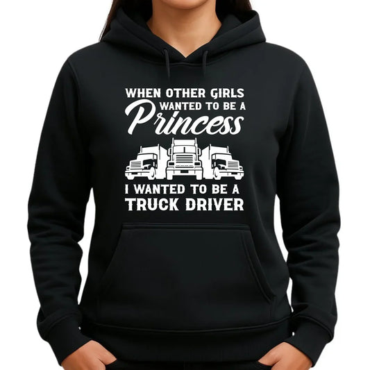 I wanted to be a truck driver | Bluza damska z kapturem dla kierowcy tira ZKT08 - StoryCups.pl