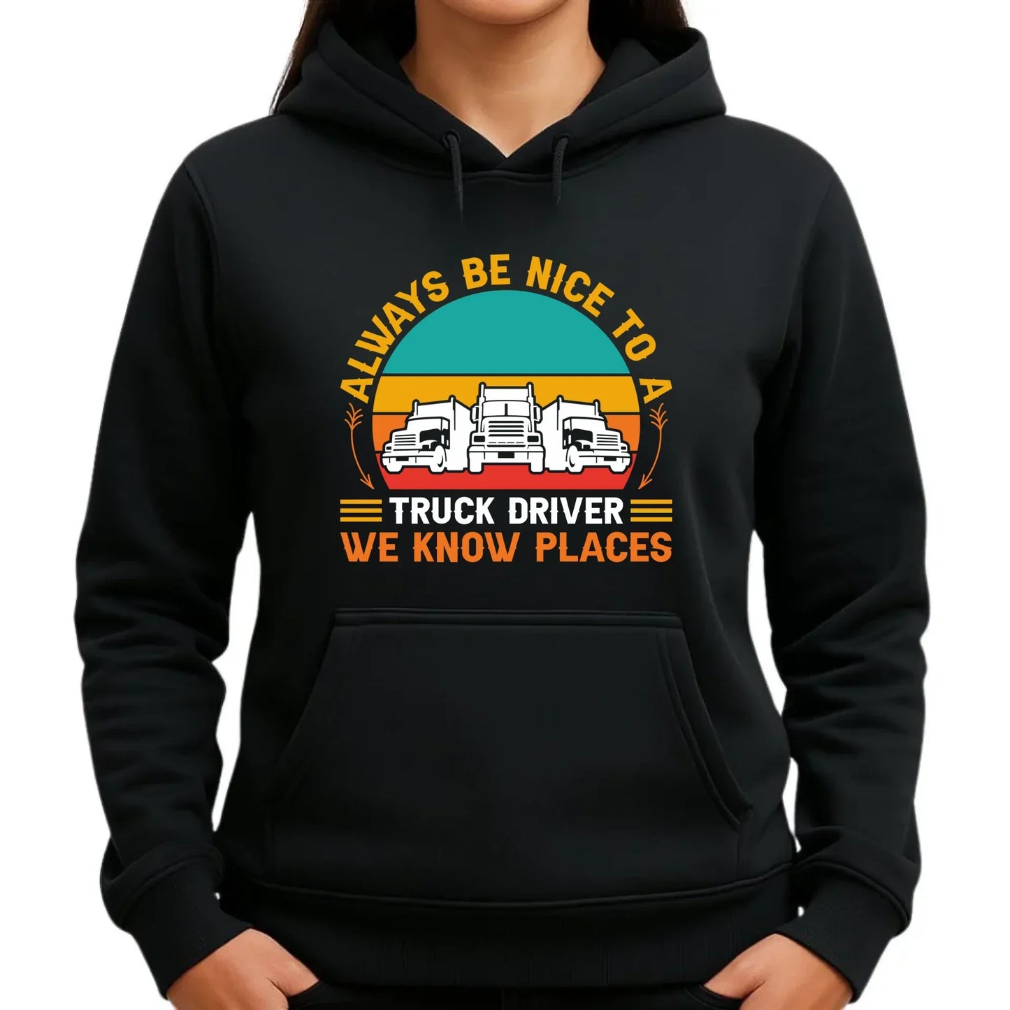 Truck driver | Bluza damska z kapturem dla kierowcy tira ZKT10 - StoryCups.pl