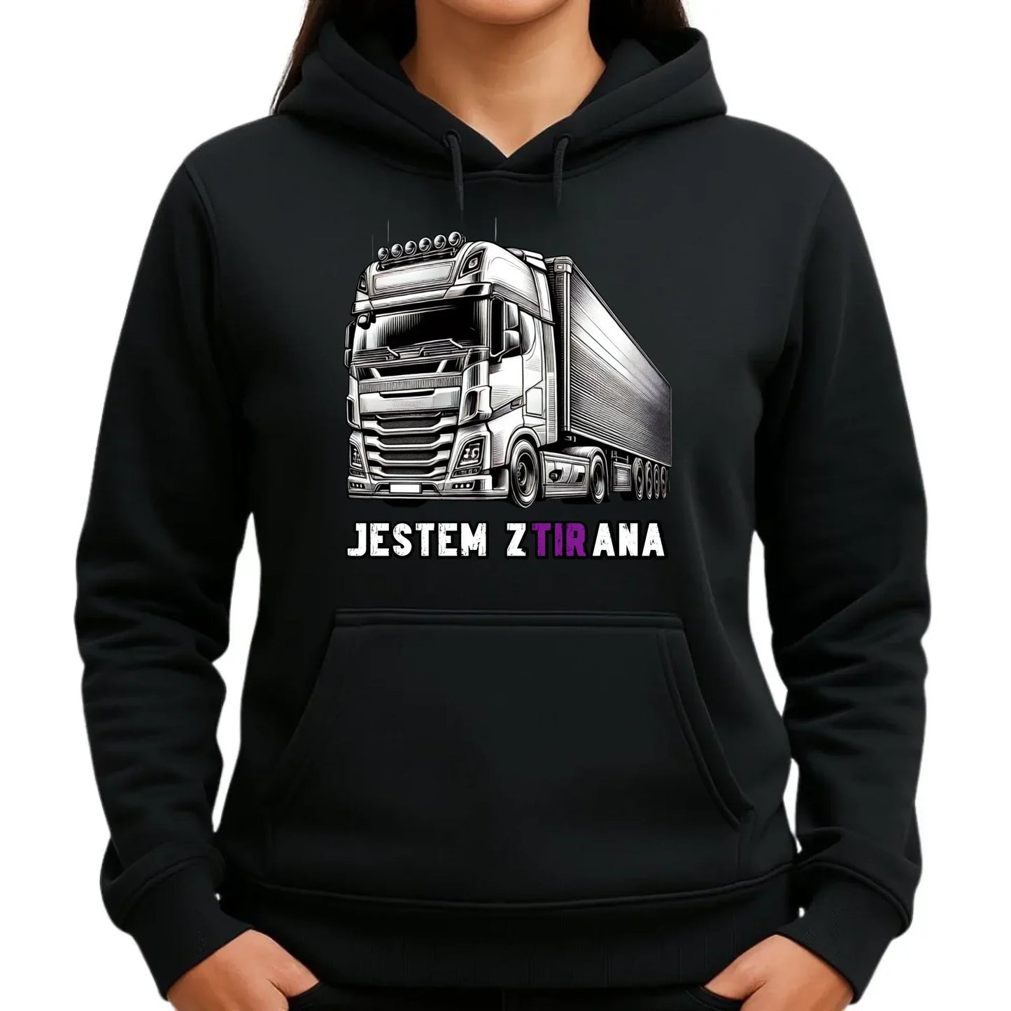 Jestem zTIRana | Bluza damska z kapturem dla kierowcy tira ZKT02 - StoryCups.pl